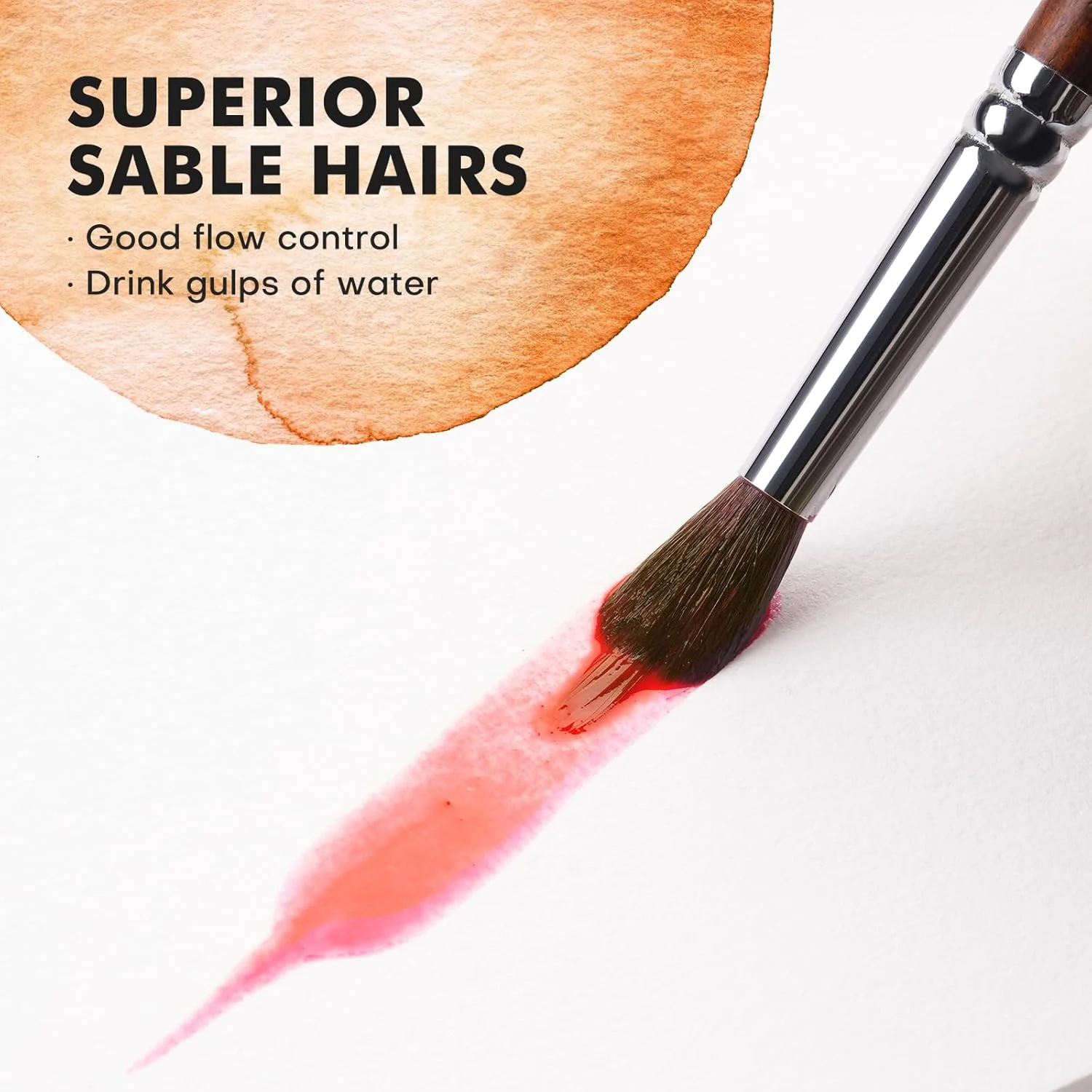 Fuumuui Professional Natural Sable Extended Points Brushes 4pcs/6pcs - Image 5
