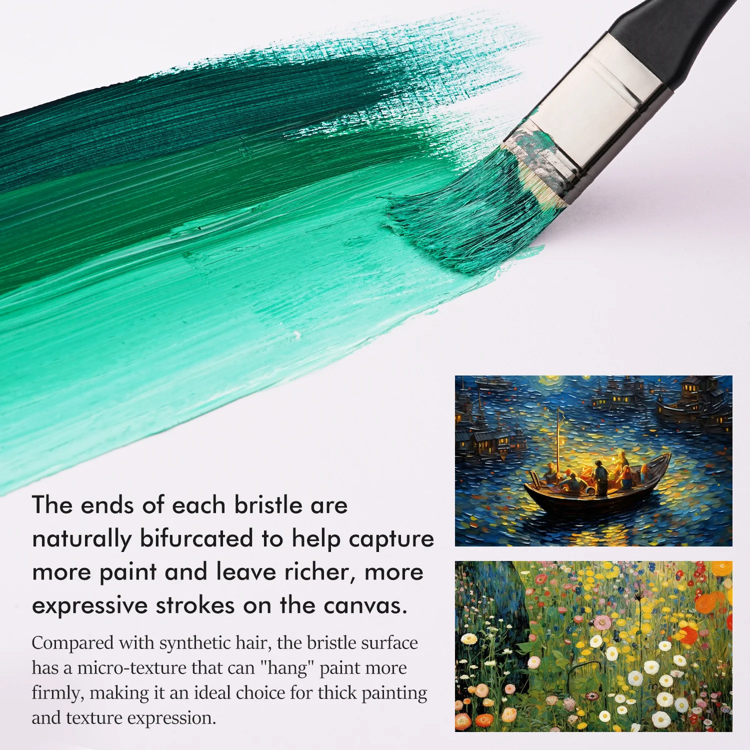 Fuumuui 10pcs professional brush set for acrylic and oil painting - Image 5