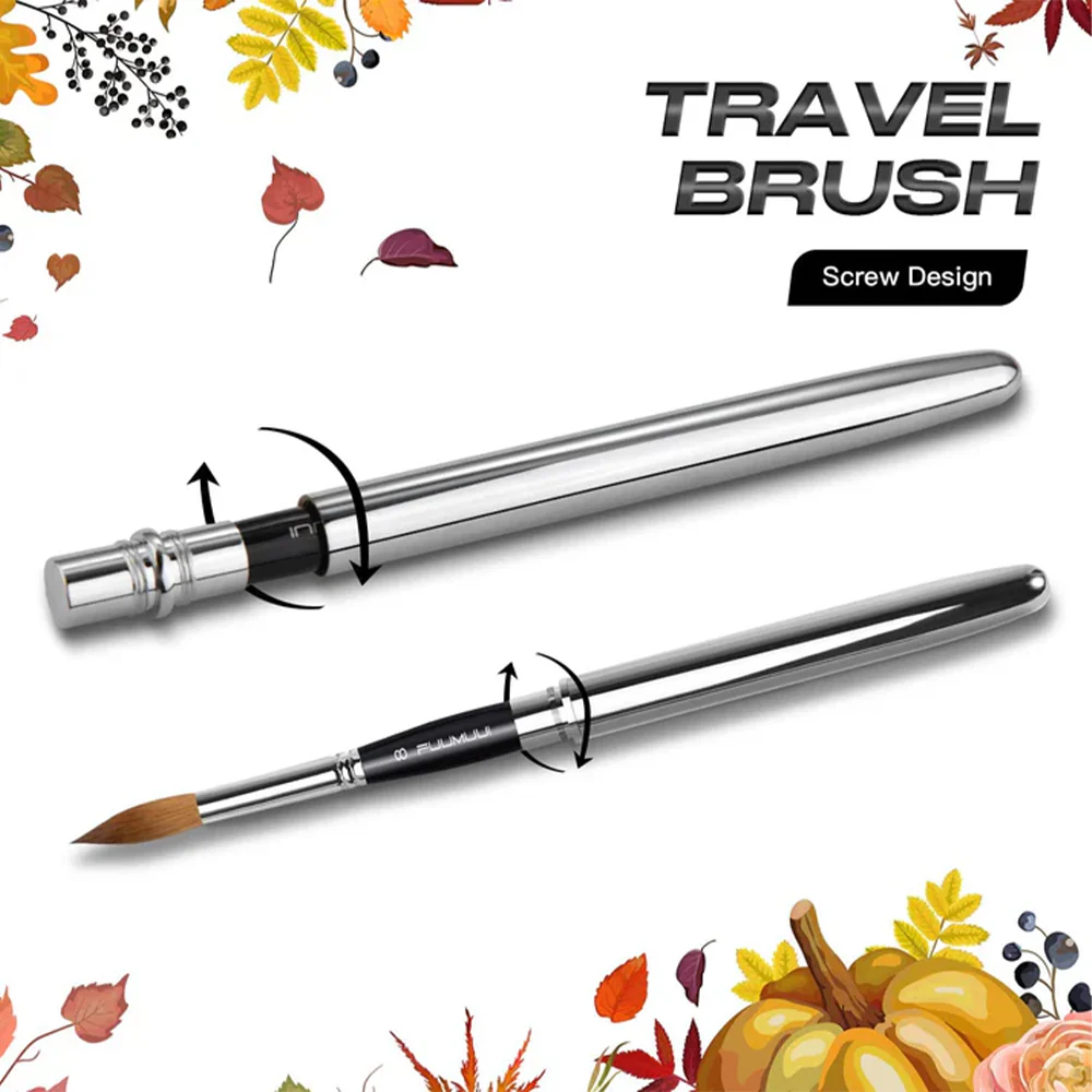 Fuumuui 4pcs Natural Sable Hair Travel Watercolor Brushes - Image 7