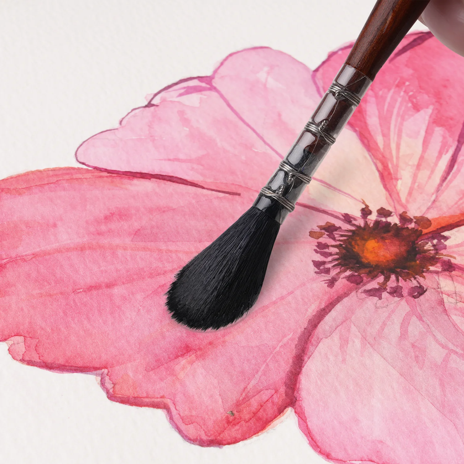 Fuumuui 6pcs High-Grade Pure Squirrel Hair Travel Watercolor Brushes - Image 8