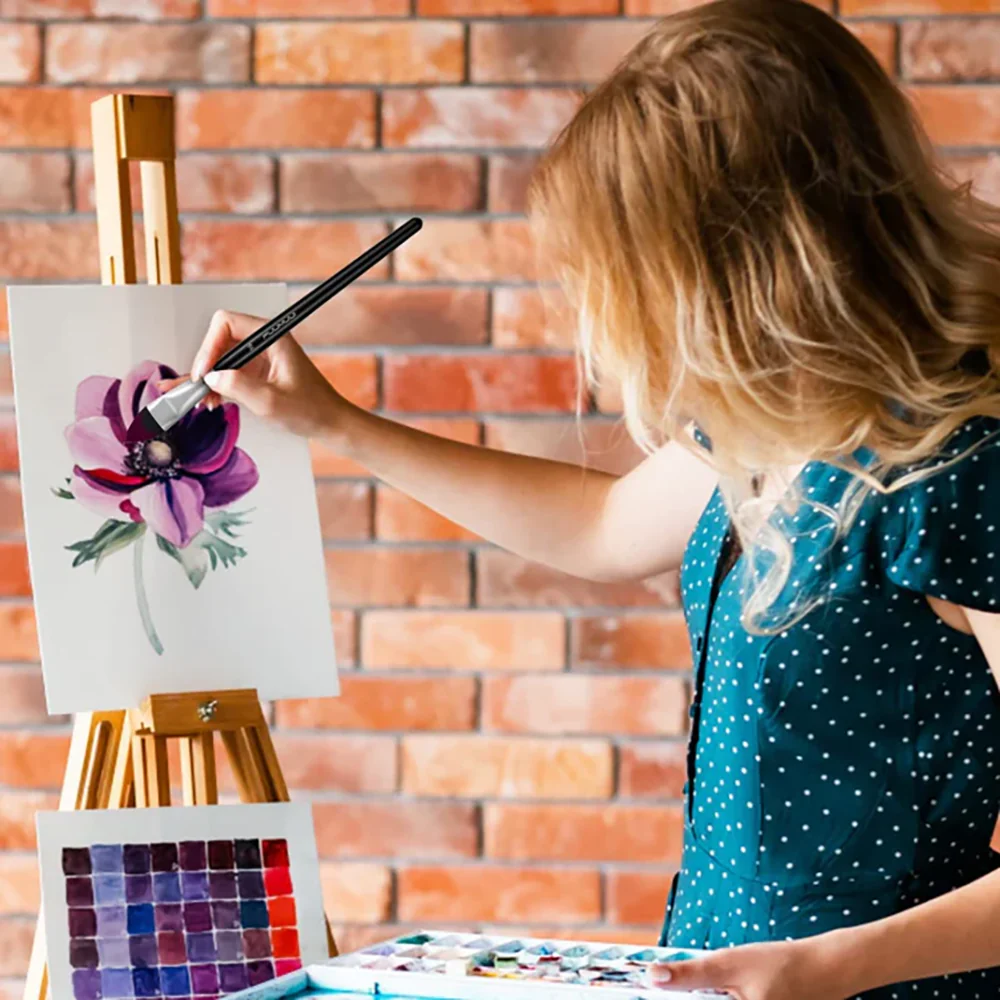 Fuumuui 8pcs Professional Pure Squirrel Watercolor Brushes - Image 6