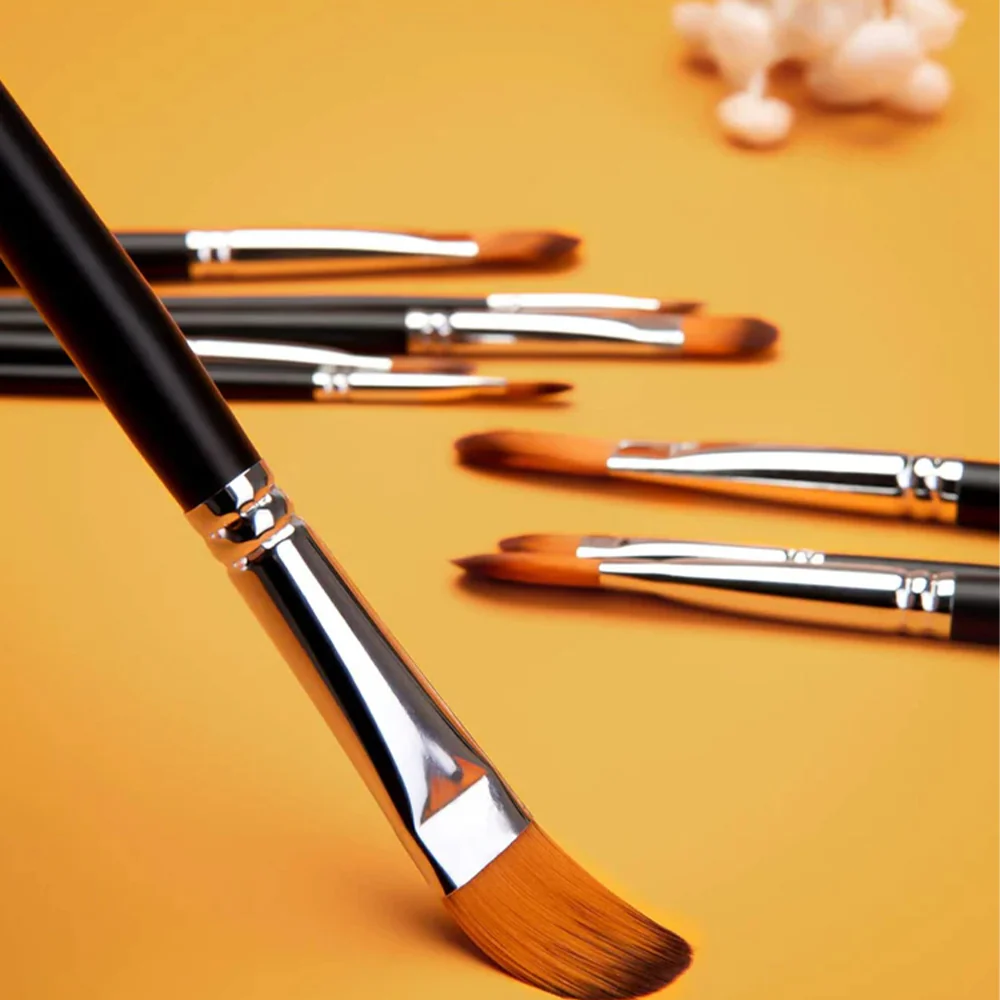 Fuumuui 9pcs Professional Nylon Hair Acrylic Brushes - Filbert - Image 5
