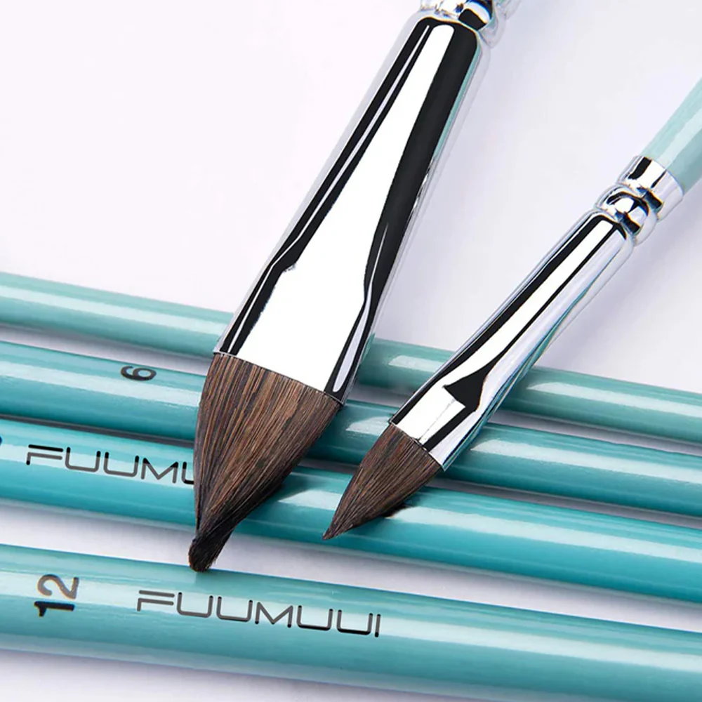 Fuumuui 6pcs Professional Watercolor Brushes - Cat's Tongue - Image 3