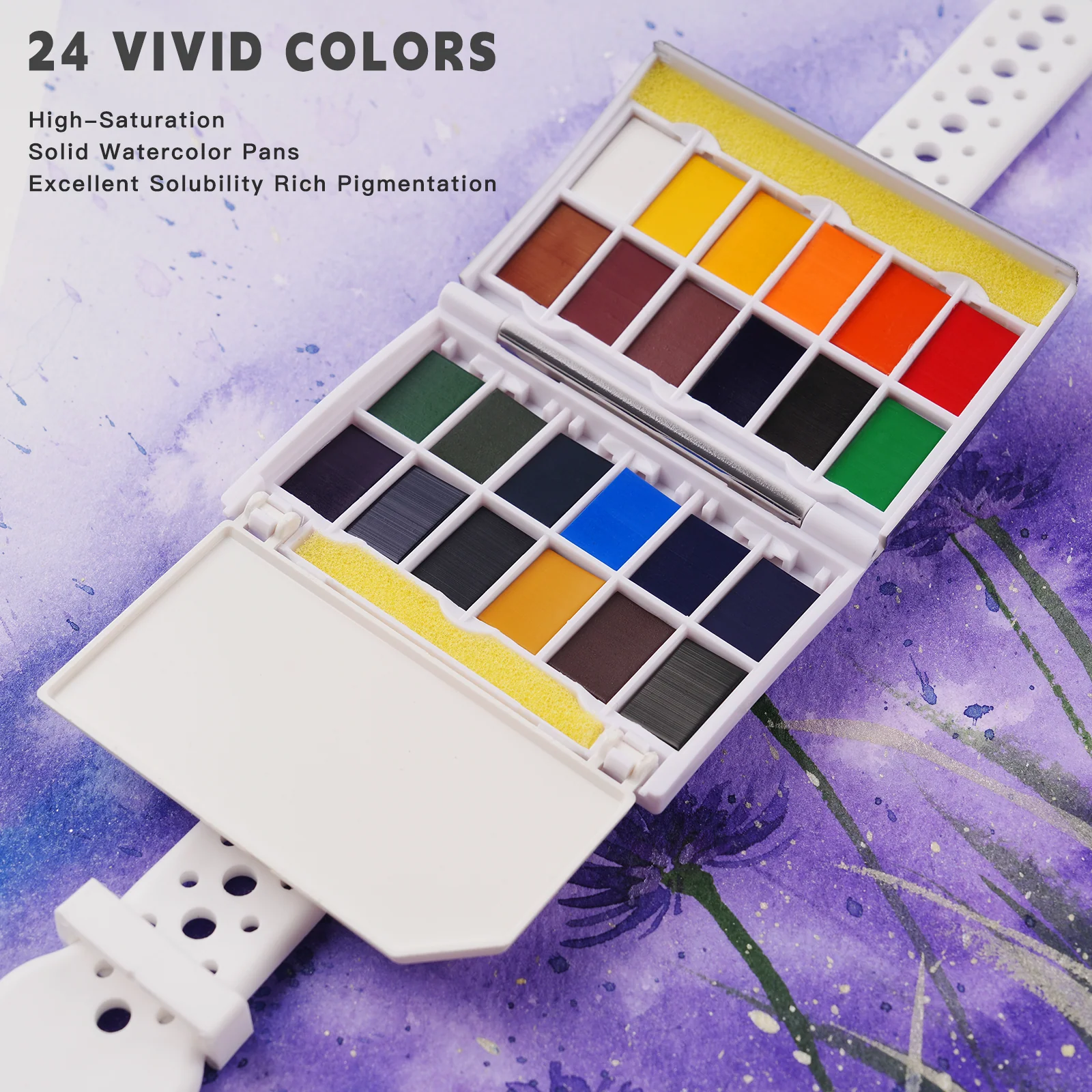 Fuumuui Wearable Watercolor Kit – 24-Color Travel Palette & Brush - Image 7