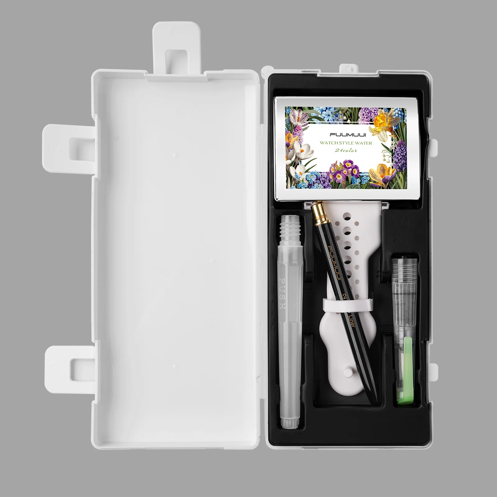 Fuumuui Wearable Watercolor Kit – 24-Color Travel Palette & Brush - Image 8