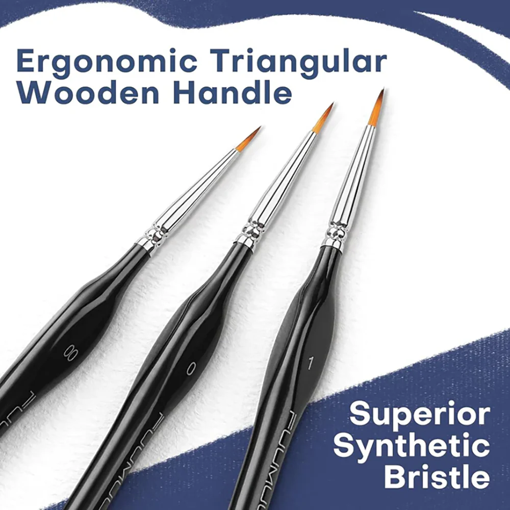 Fuumuui 11pcs Professional Nylon Detail Brushes - Image 4