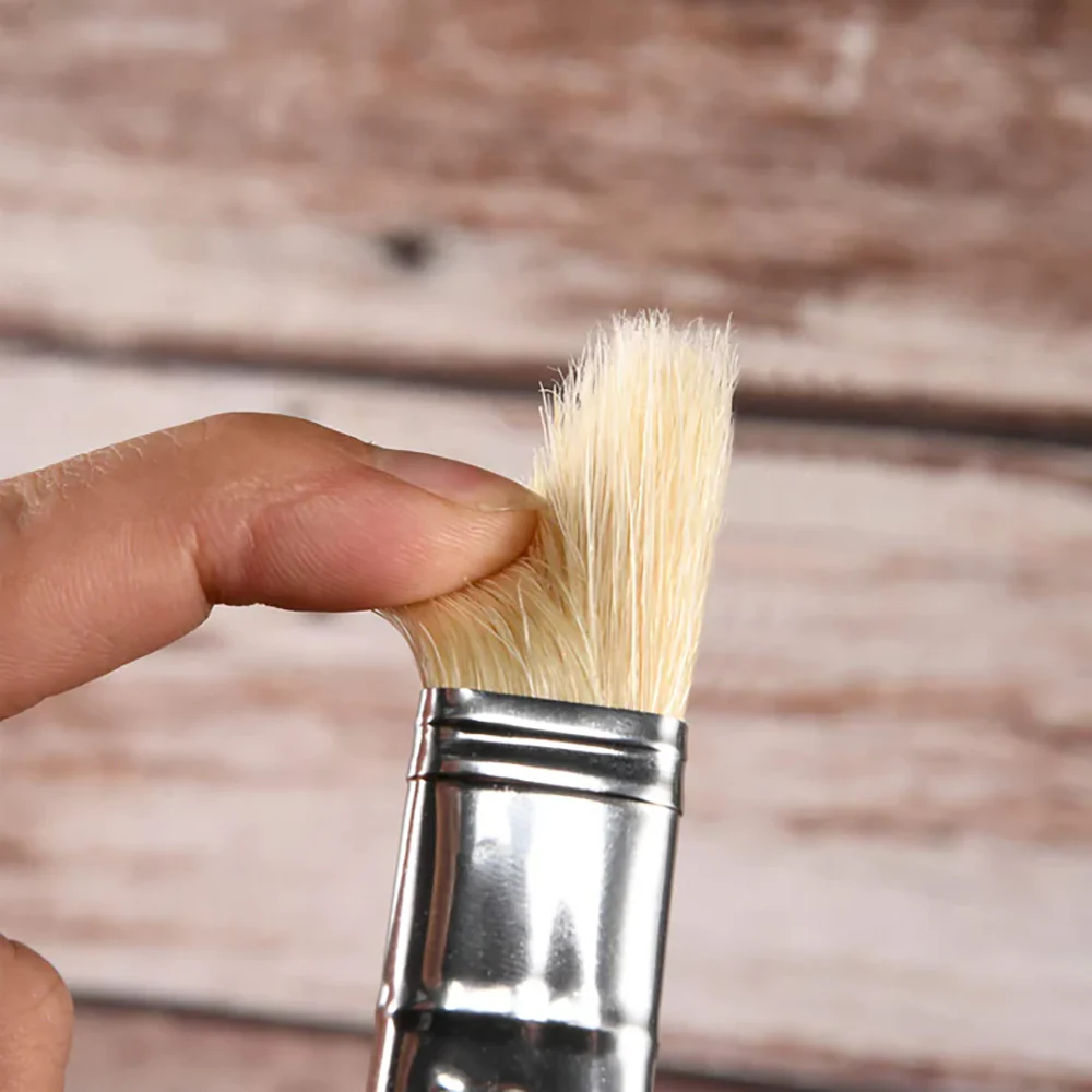 Fuumuui 11pcs Professional Natural Hog Bristles Paint Brush Set - Image 6
